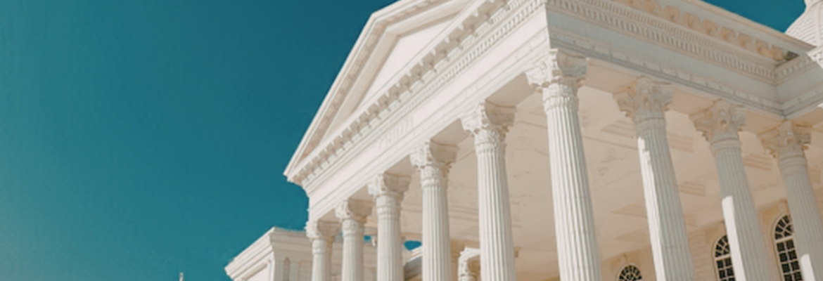 Exterior columns of a government administrative building